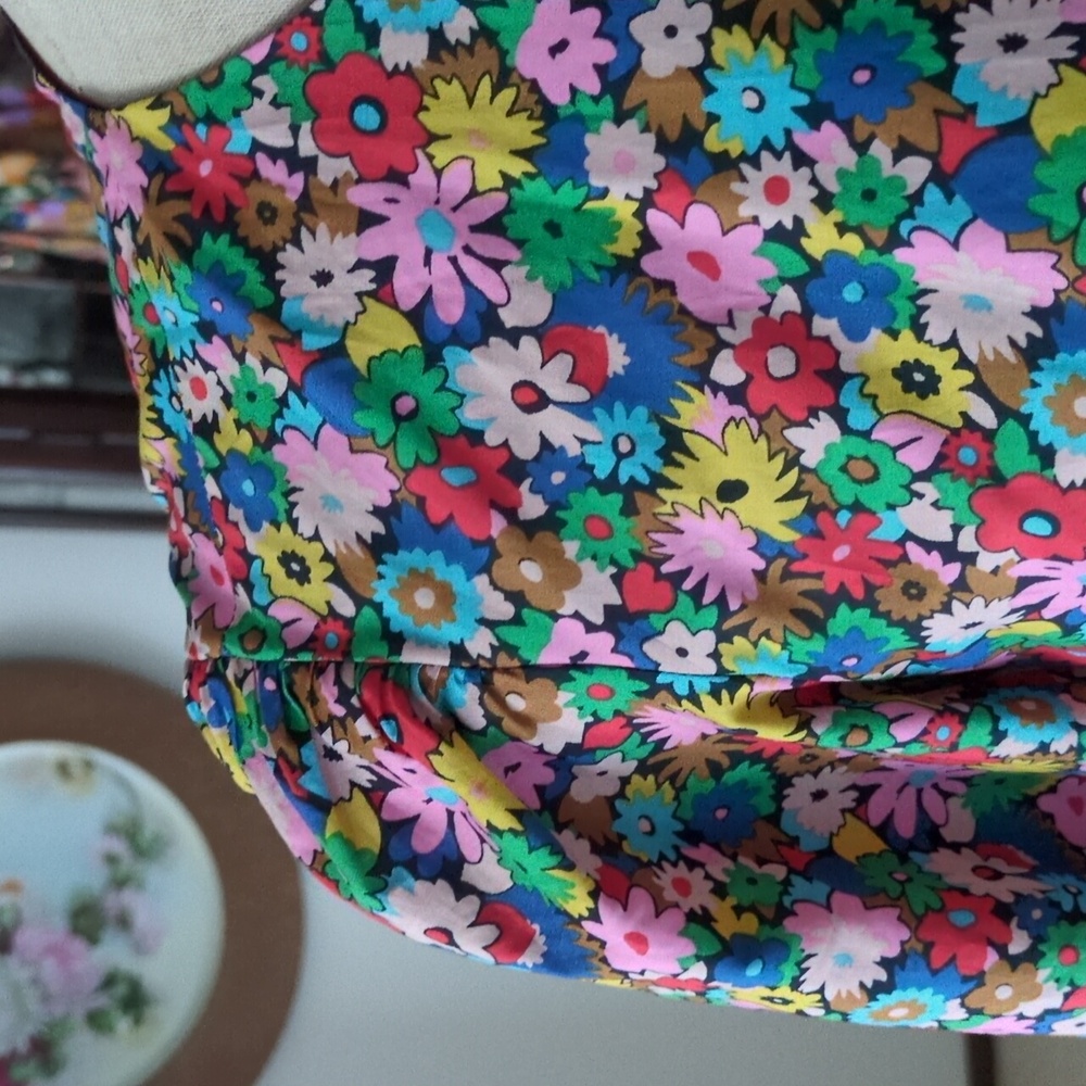 Boden Floral Long Sleeve Dress with Sharp Yellow Belt And Pockets 2P Or 2 - Picture 13 of 14